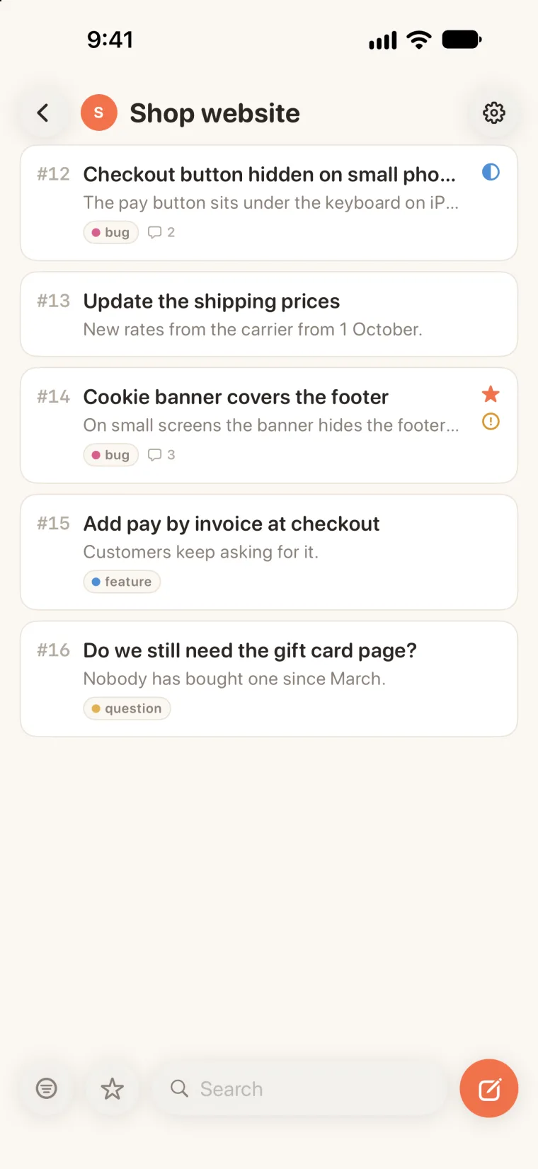 Pinpal Projects on iPhone
