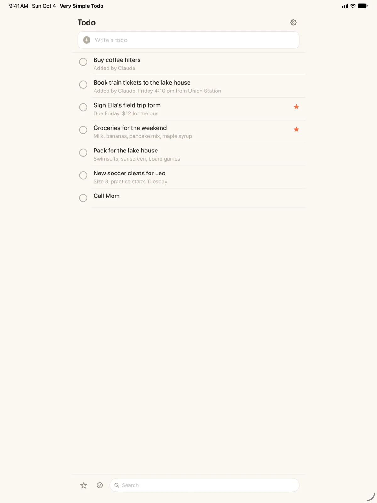 Pinpal Todo on iPad